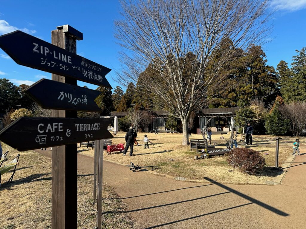 コテージ前の遊び場の様子