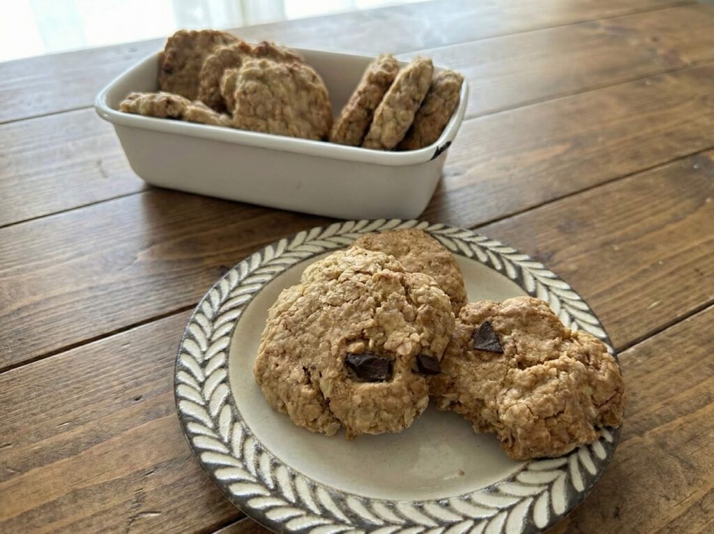 マイプロテインのピーナッツバターを使ったクッキー